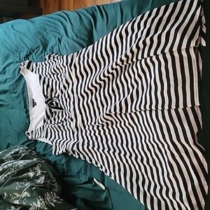 Torrid stripped black/blue and white